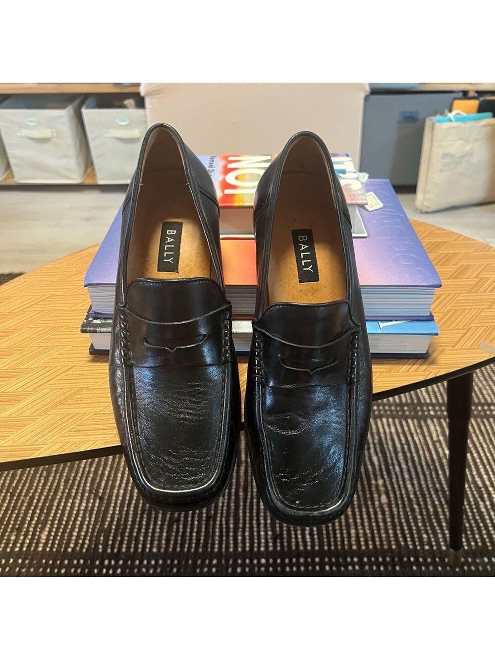 Bally Classic Black Slip-On Loafers Elegant Design (Gently worn) - Picture 3 of 12